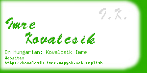 imre kovalcsik business card